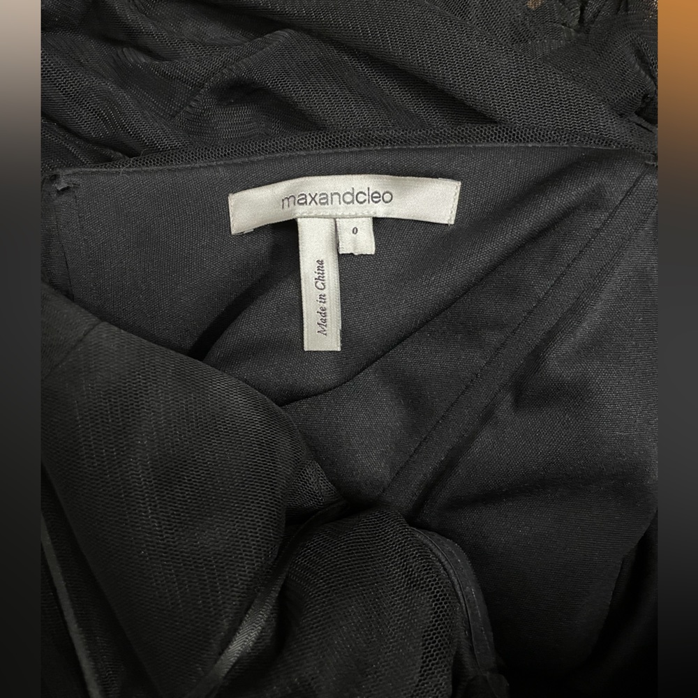 Max & Cleo Little Black Strapless Cocktail Dress Size 0 View 5